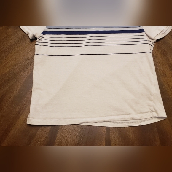 ME to WE Juniors Small Rainbow Stripe Cropped T-Shirt White Retro Tee - Picture 6 of 11